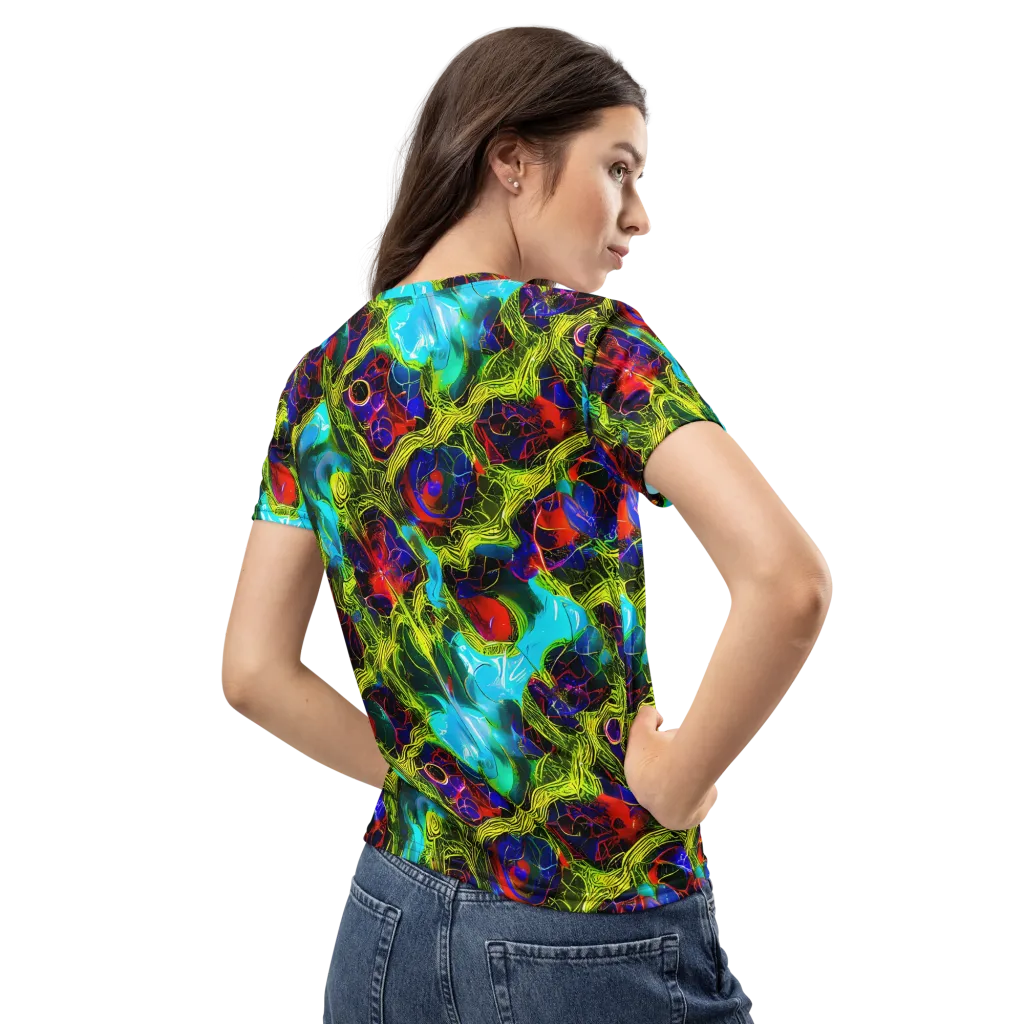 Chromatic Vines on Women's Crew Neck T-Shirt — Back