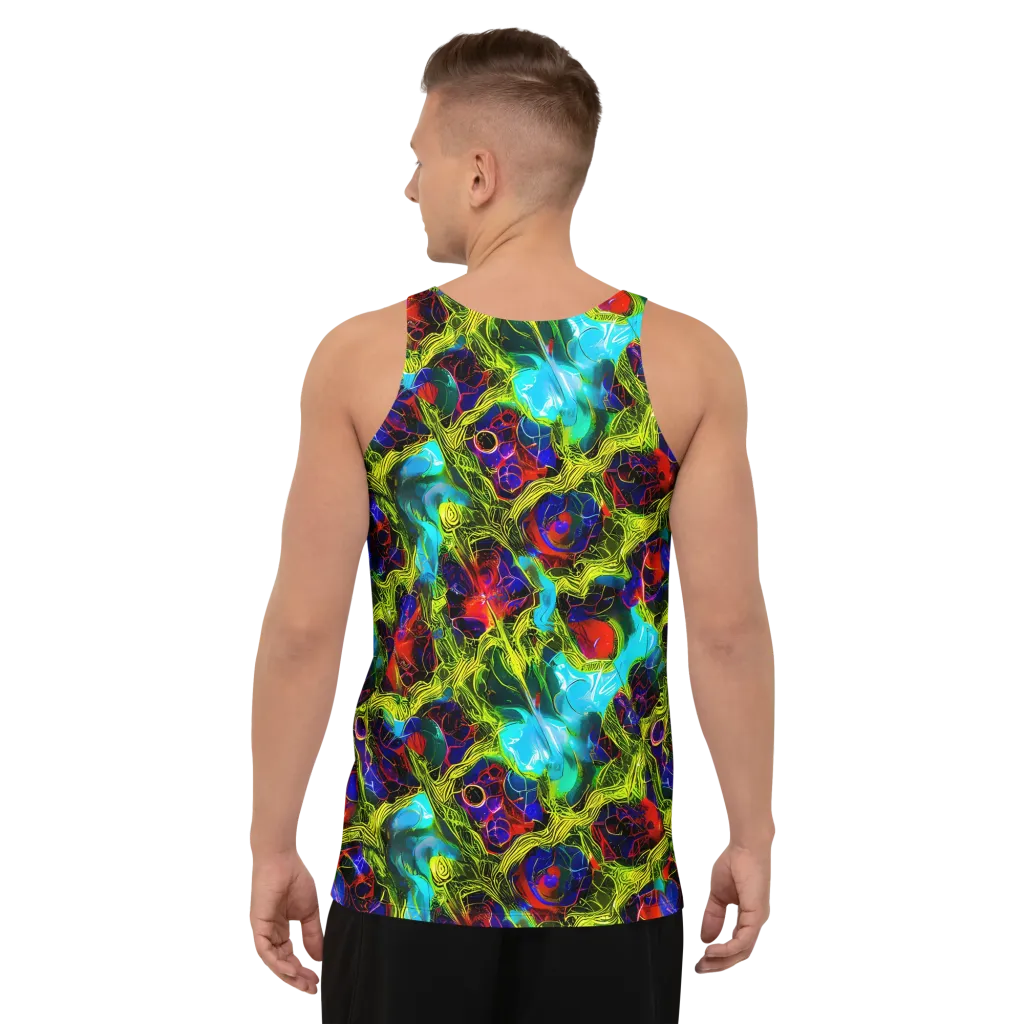 Chromatic Vines on Men's Tank Top — Back