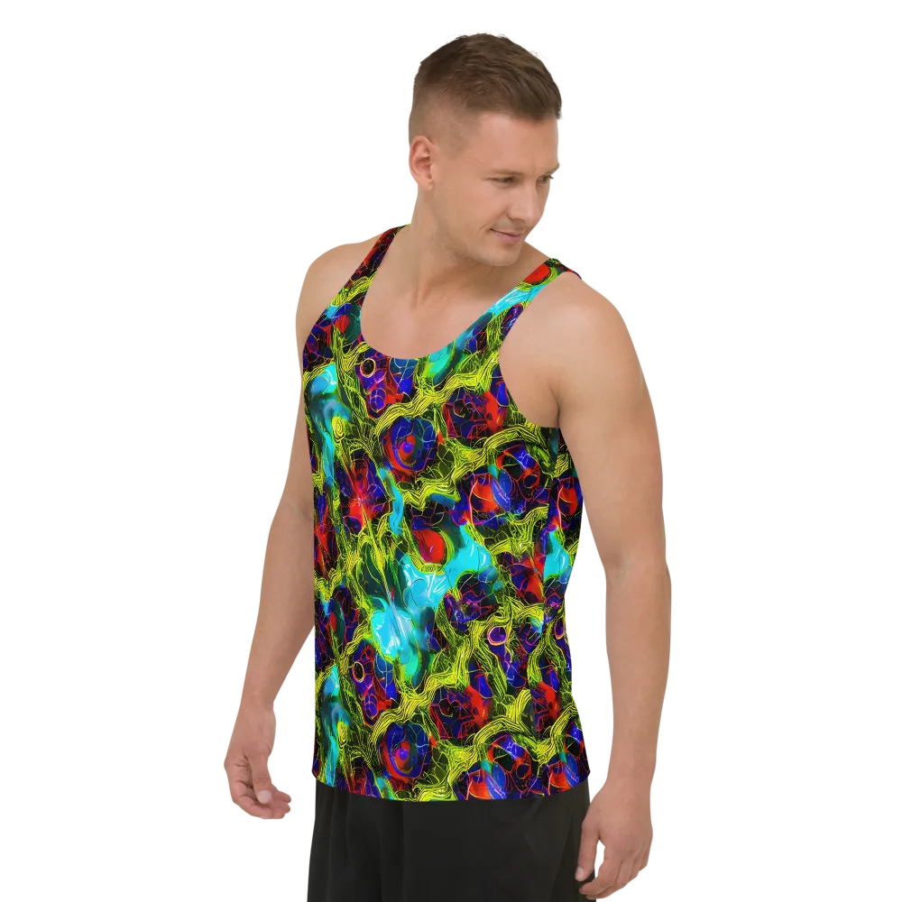 Chromatic Vines on Men's Tank Top — Left Front
