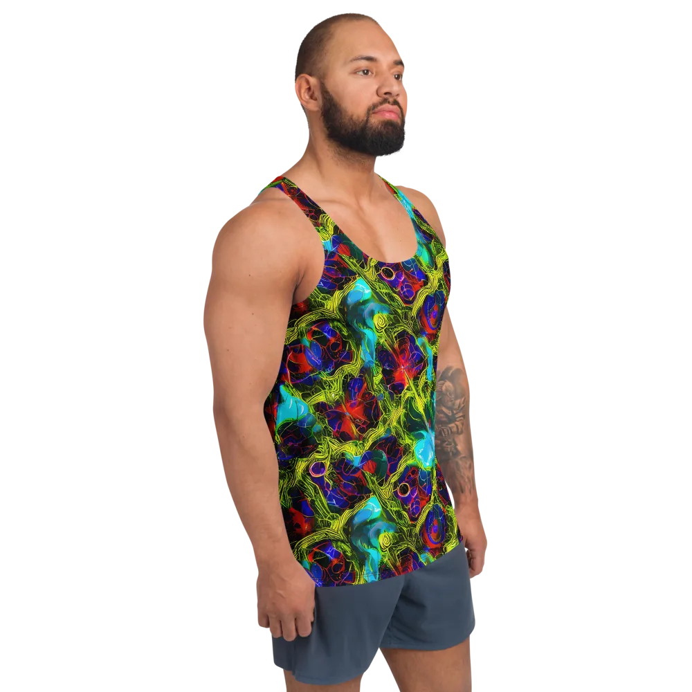 Chromatic Vines on Men's Tank Top — Right Front