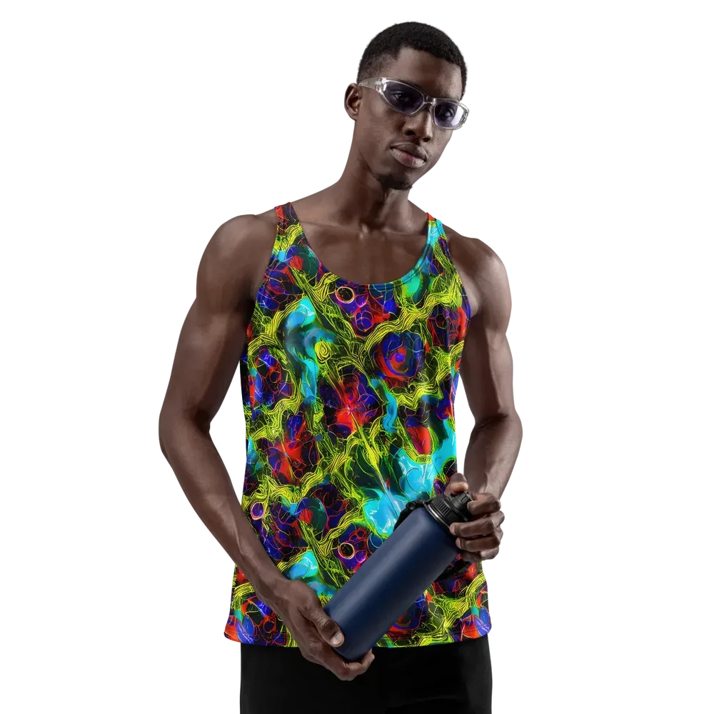 Chromatic Vines on Men's Tank Top — Front