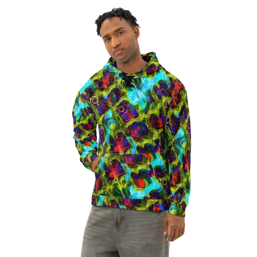 Chromatic Vines on a Cotton Hoodie
