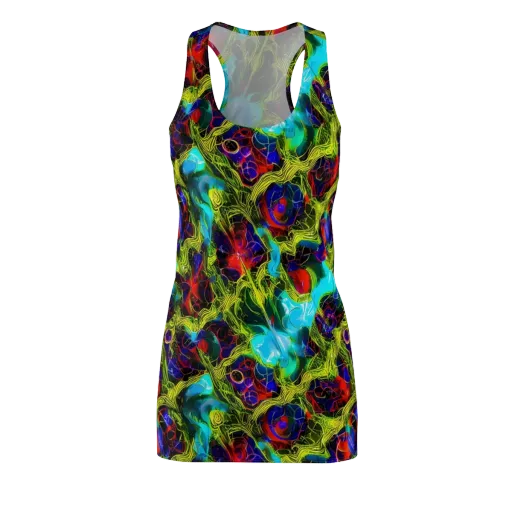 Chromatic Vines on a Racerback Dress