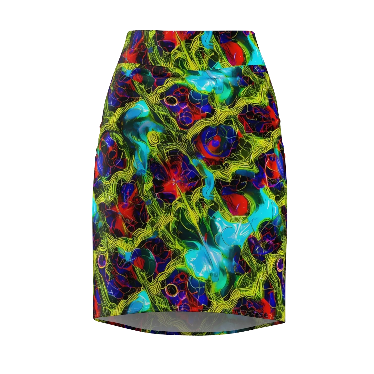 Chromatic Vines on Pencil Skirt — Front
