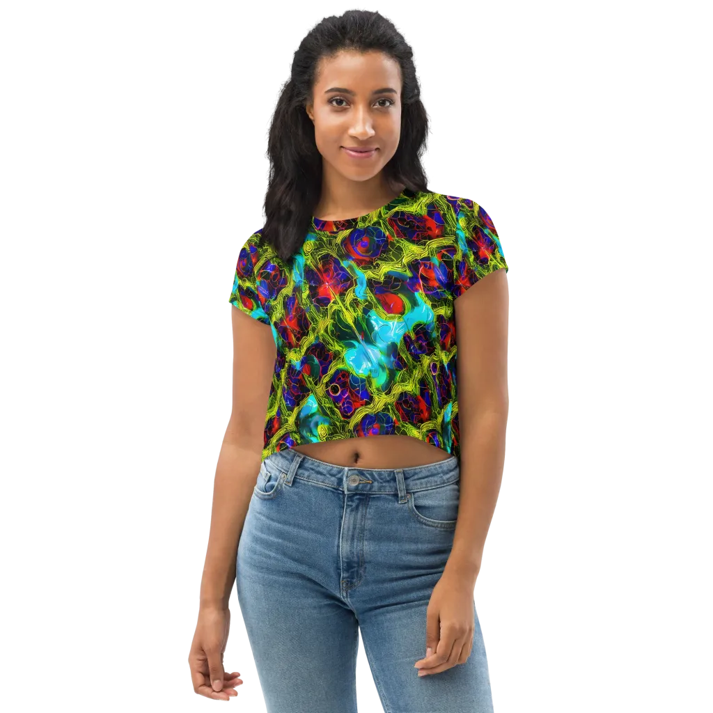Chromatic Vines on Crop Tee — Front