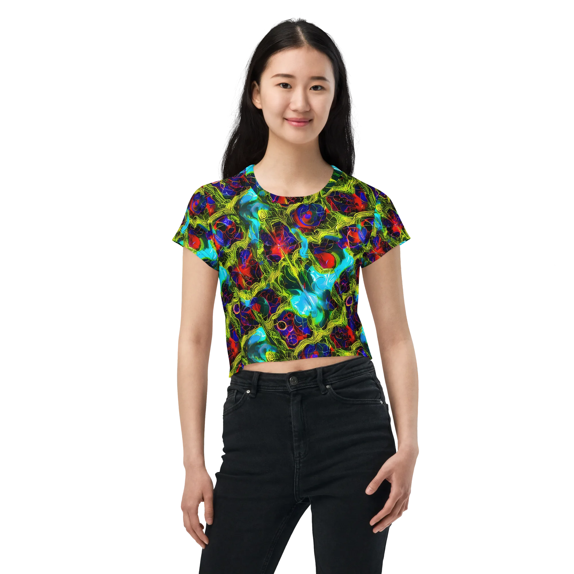 Chromatic Vines on Crop Tee — Front