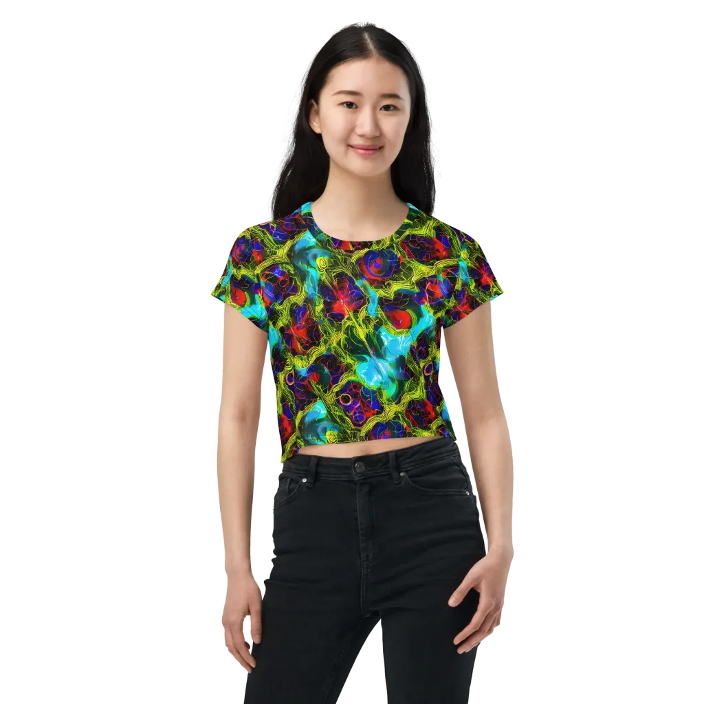 Chromatic Vines on Crop Tee — Front