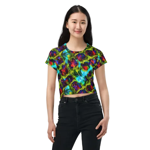 Chromatic Vines on a Crop Tee