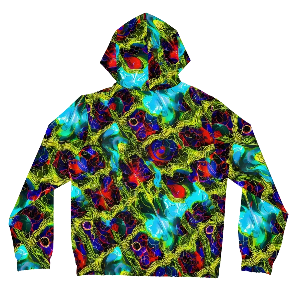 Chromatic Vines on Women's Full-Zip Hoodie — Back