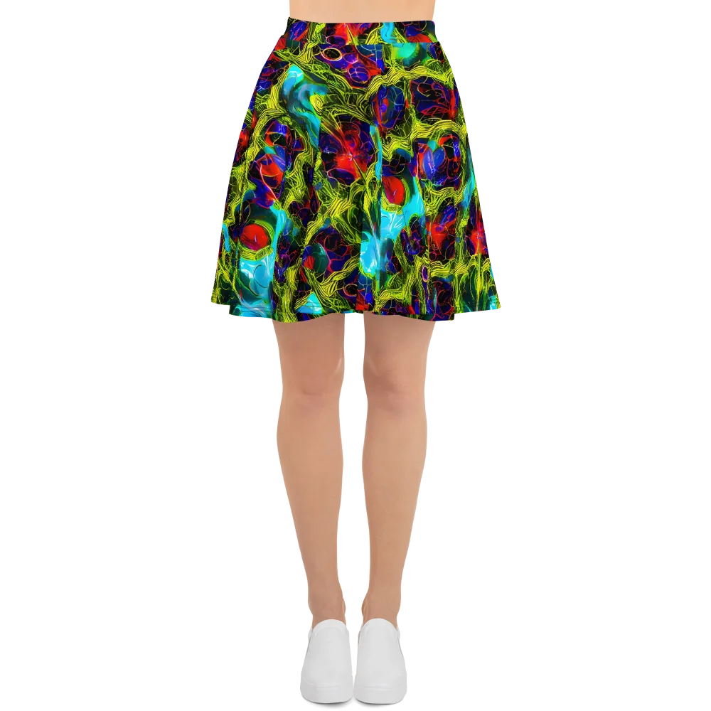 Chromatic Vines on Skater Skirt — Front
