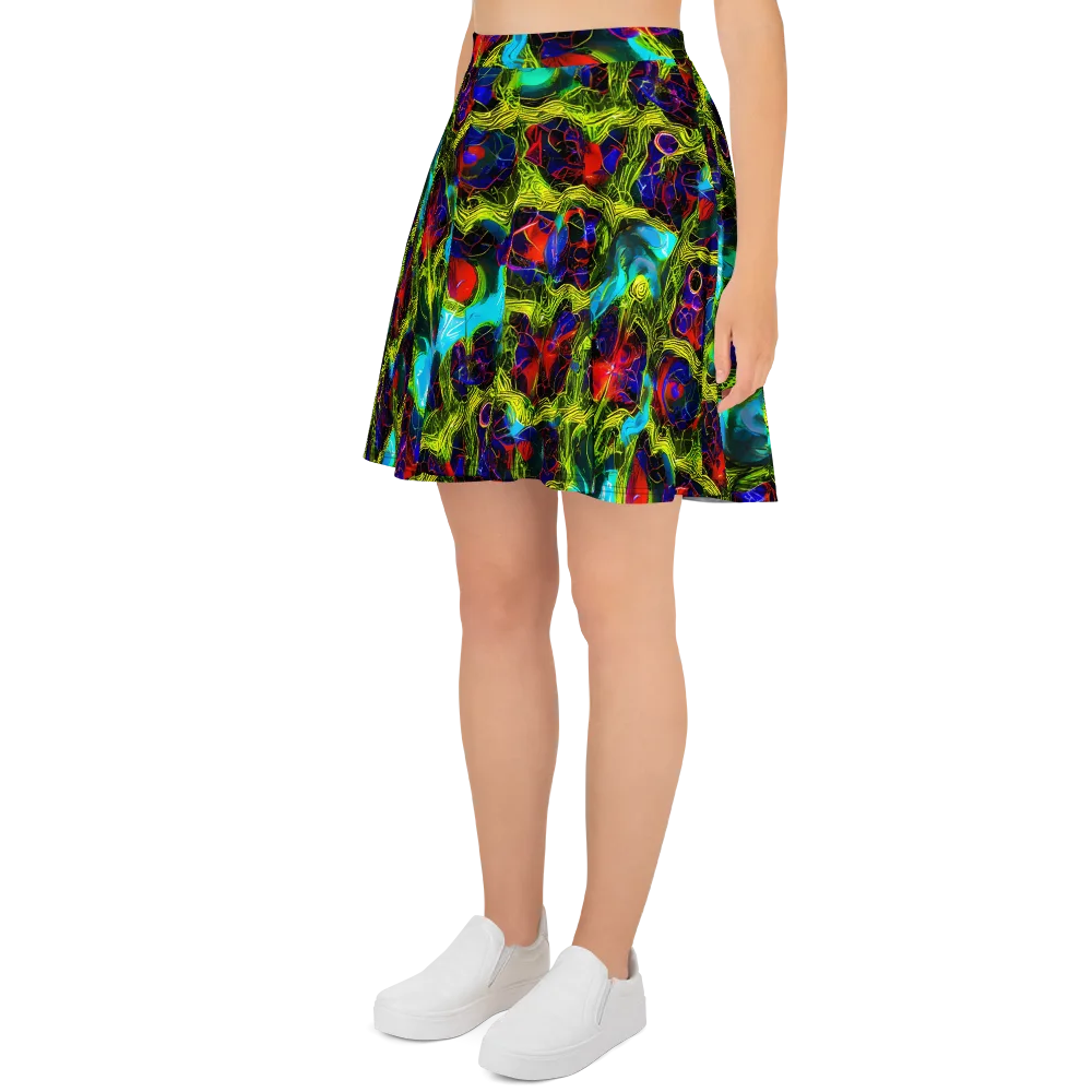 Chromatic Vines on Skater Skirt — Left