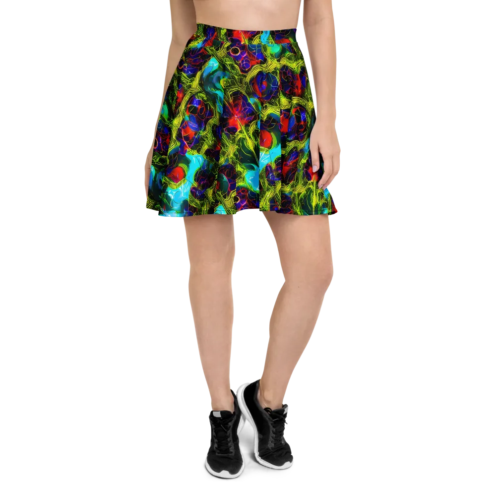 Chromatic Vines on Skater Skirt — Front