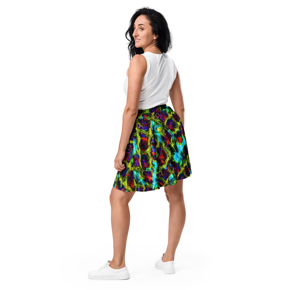 Chromatic Vines on Skater Skirt — Back