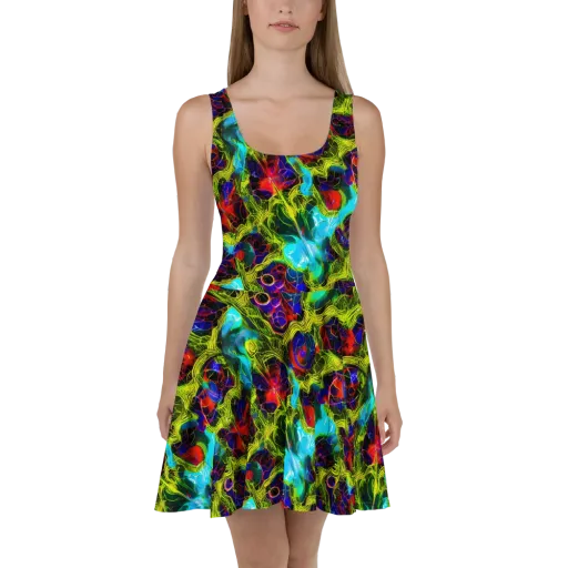 Chromatic Vines on a Skater Dress