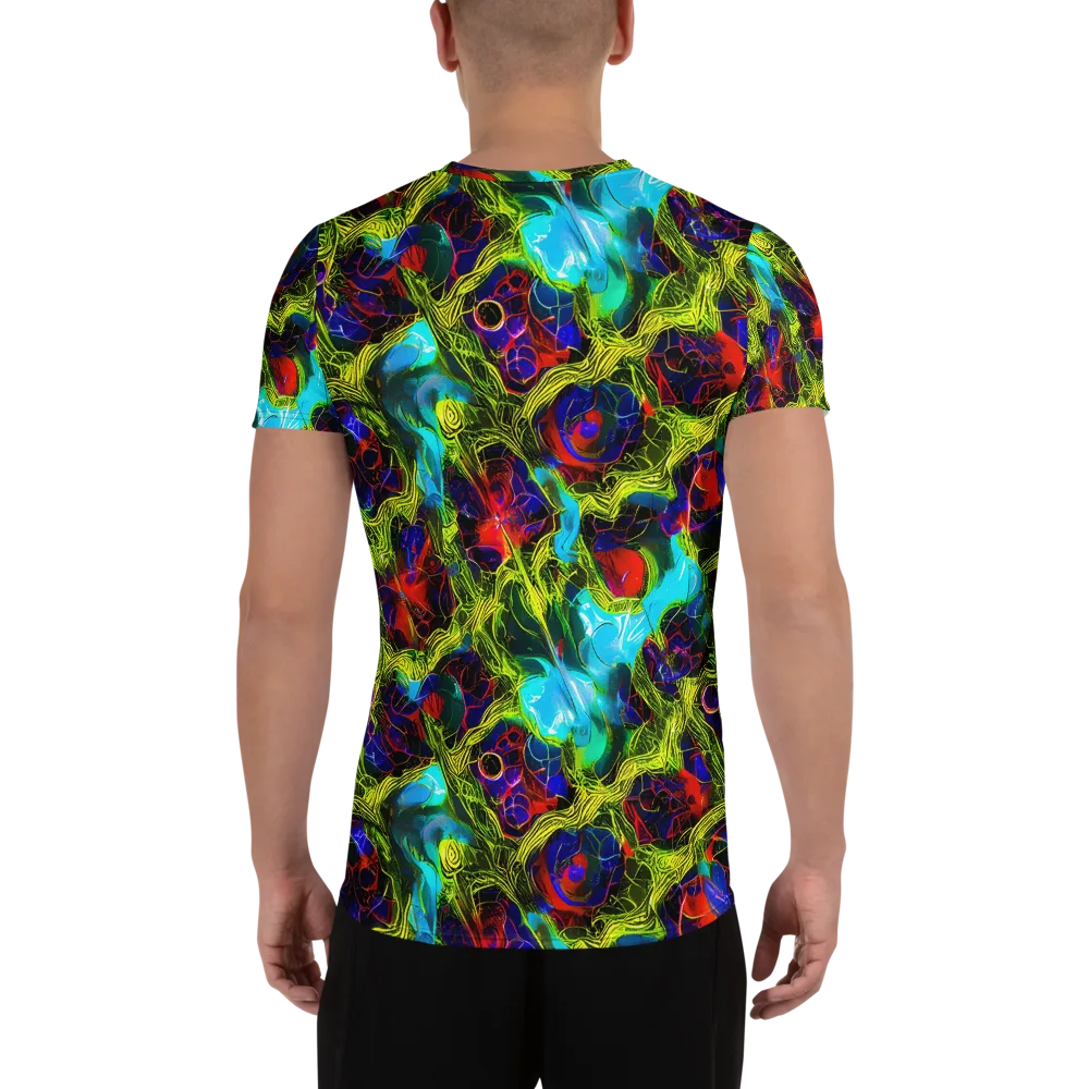 Chromatic Vines on Men's Athletic T-Shirt — Back