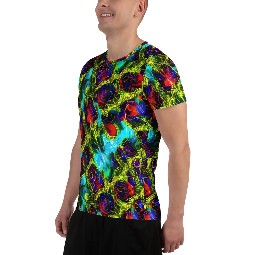 Chromatic Vines on Men's Athletic T-Shirt — Left