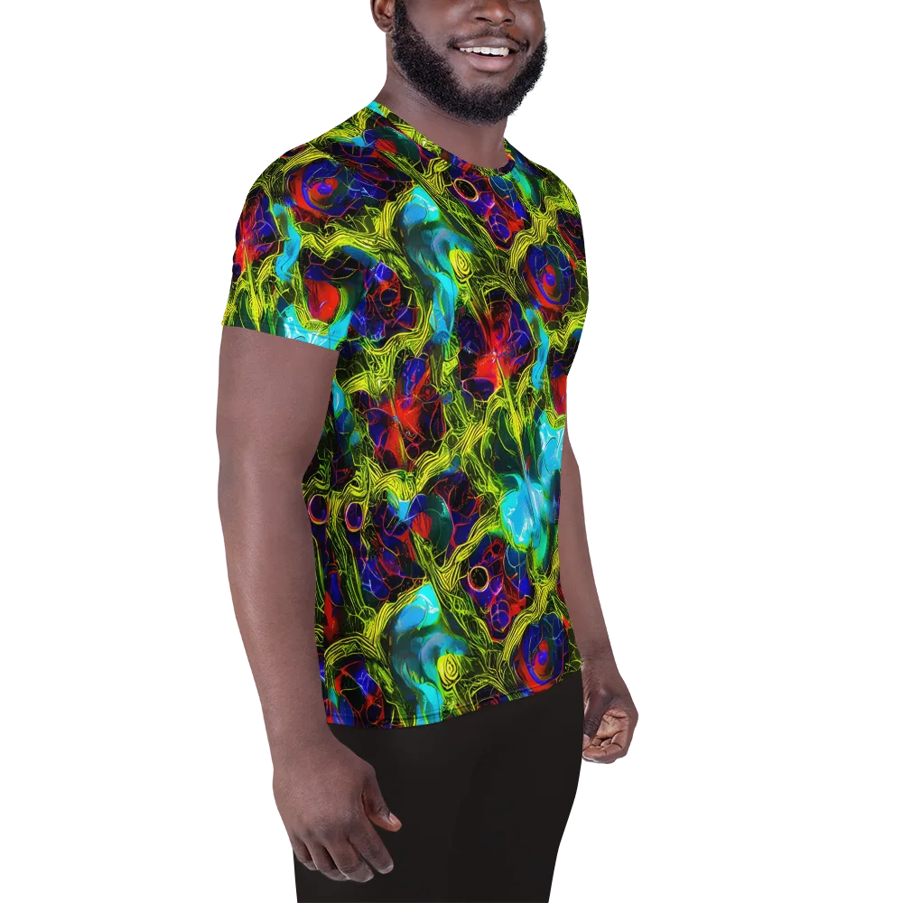 Chromatic Vines on Men's Athletic T-Shirt — Right