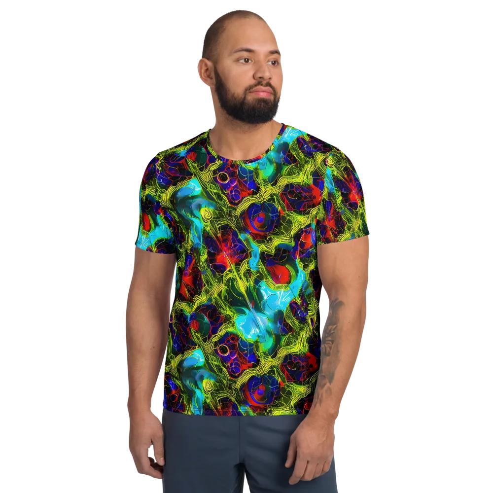 Chromatic Vines on Men's Athletic T-Shirt — Front