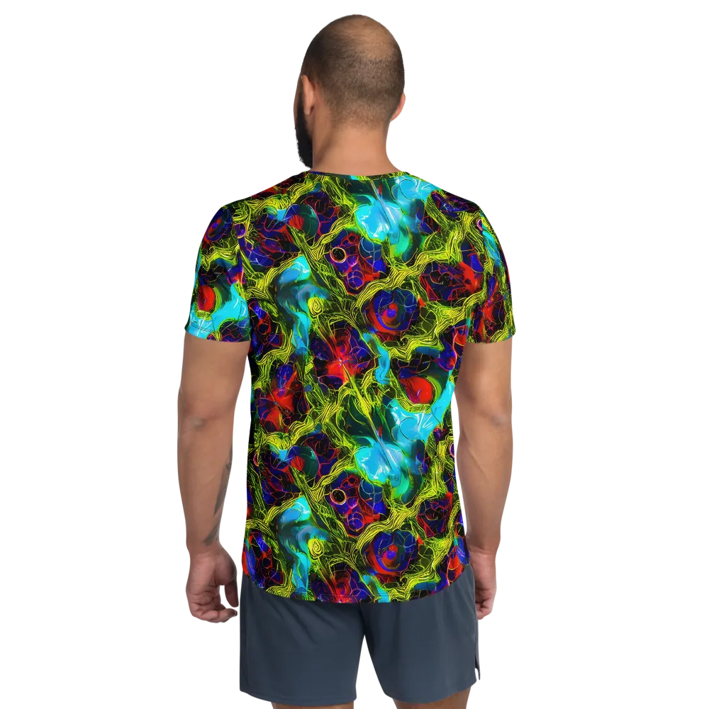 Chromatic Vines on Men's Athletic T-Shirt — Back