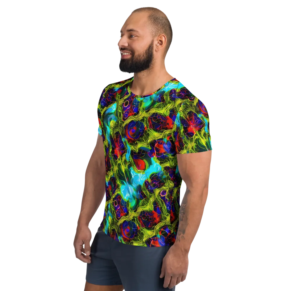 Chromatic Vines on Men's Athletic T-Shirt — Left