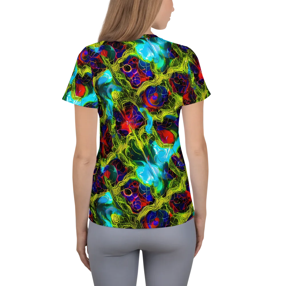 Chromatic Vines on Women's Athletic T-Shirt — Back