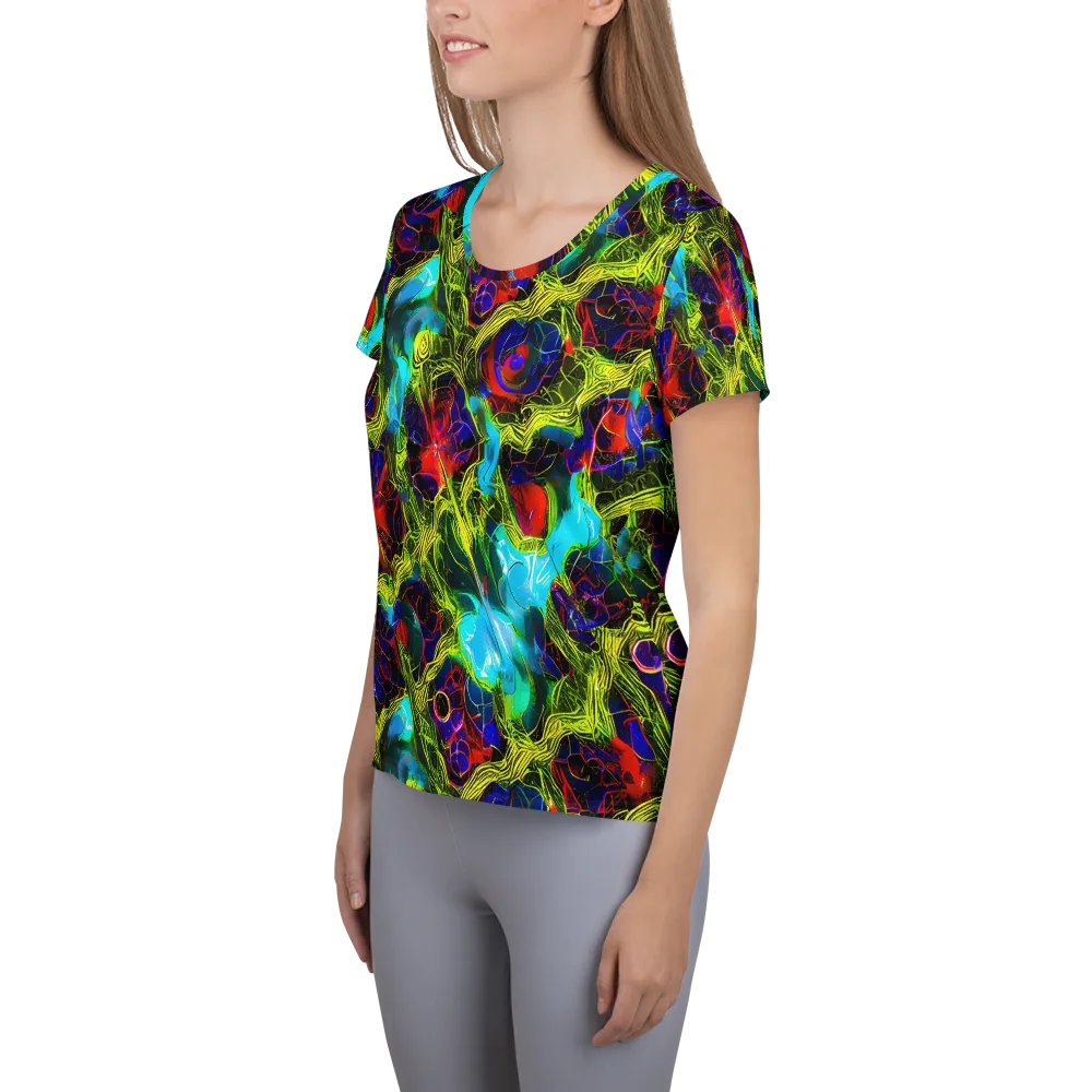 Chromatic Vines on Women's Athletic T-Shirt — Left