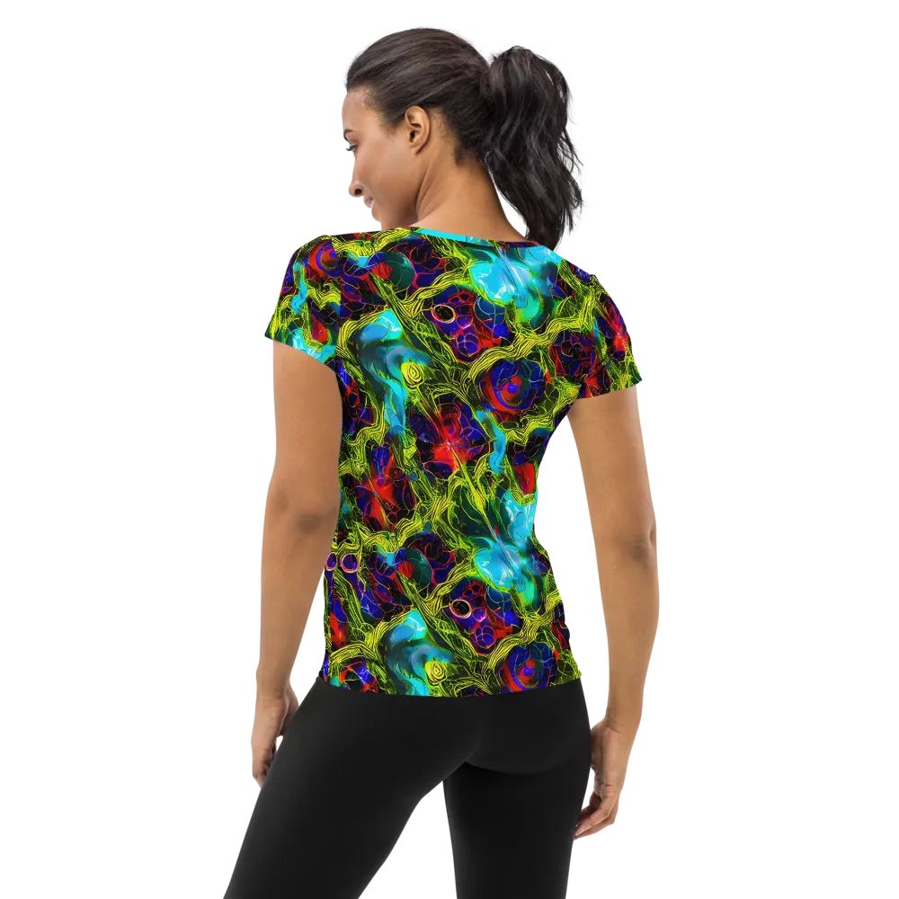 Chromatic Vines on Women's Athletic T-Shirt — Back