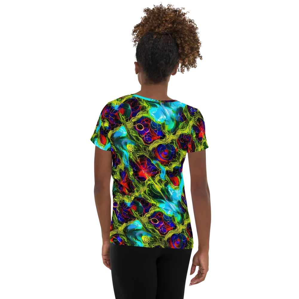 Chromatic Vines on Women's Athletic T-Shirt — Back