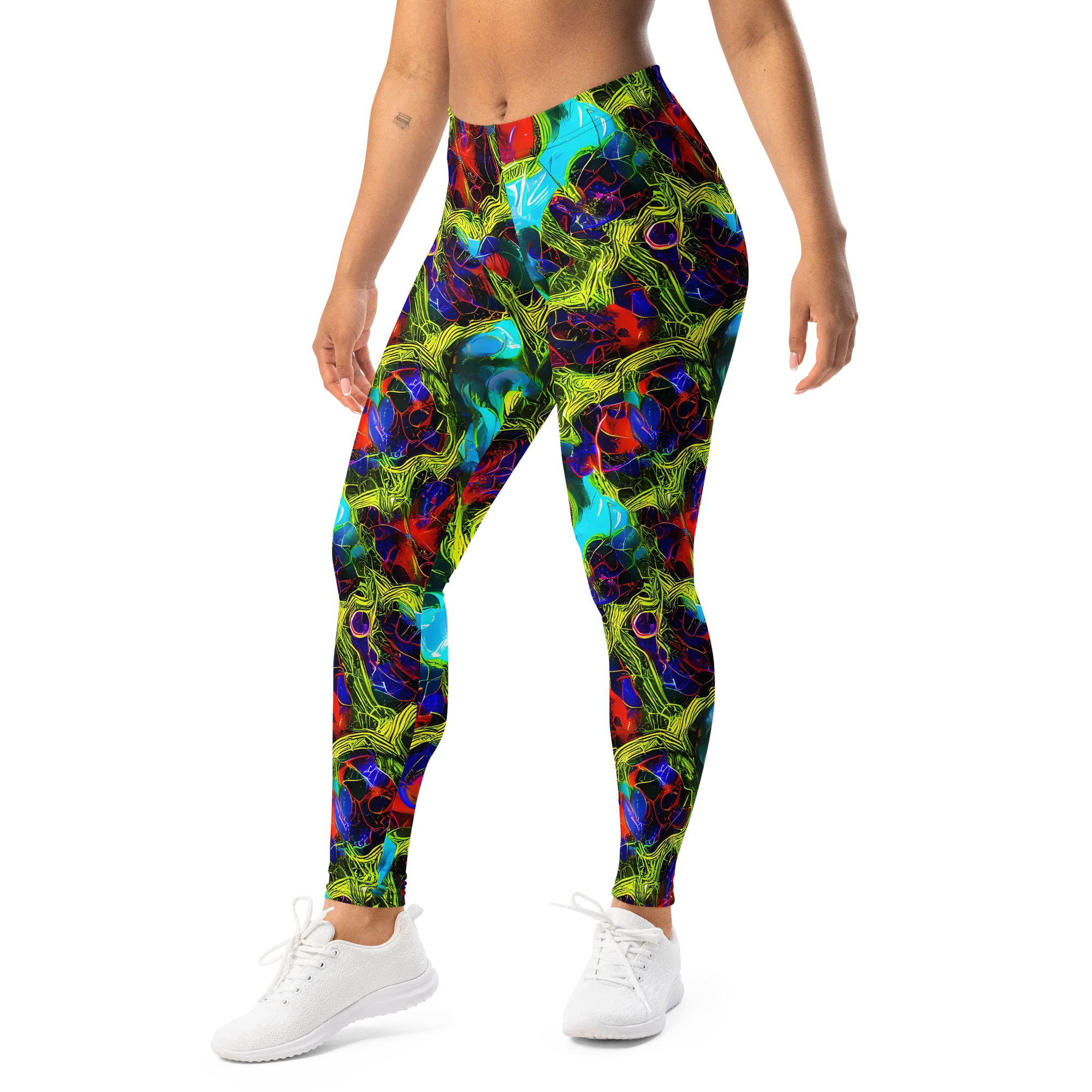 Chromatic Vines on Leggings — Left Front