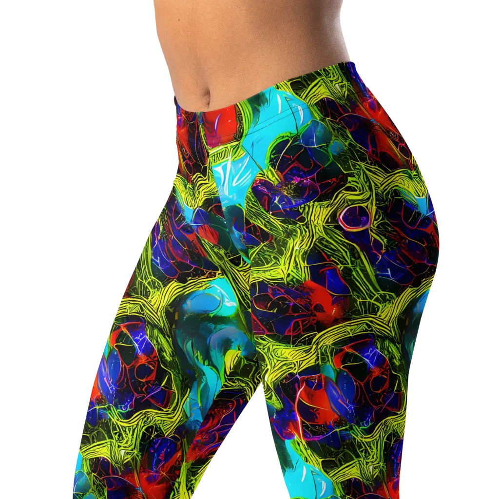 Chromatic Vines on Leggings — Left Front
