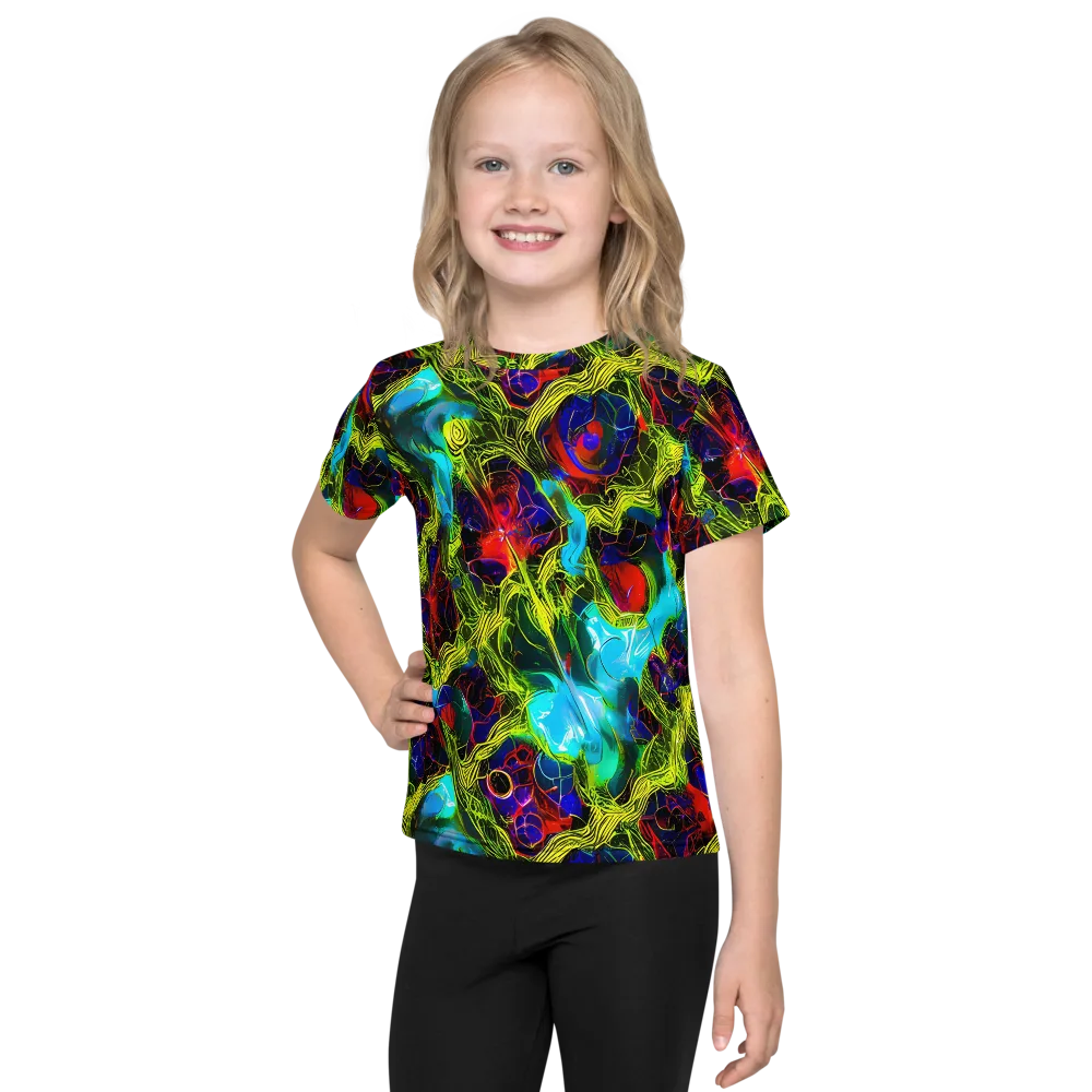 Chromatic Vines on Kids Crew Neck T-Shirt — Front