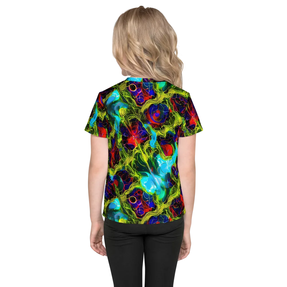 Chromatic Vines on Kids Crew Neck T-Shirt — Back