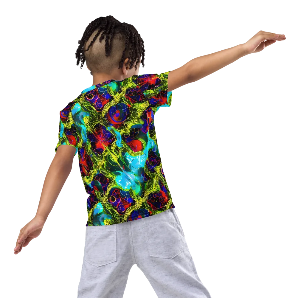 Chromatic Vines on Kids Crew Neck T-Shirt — Back