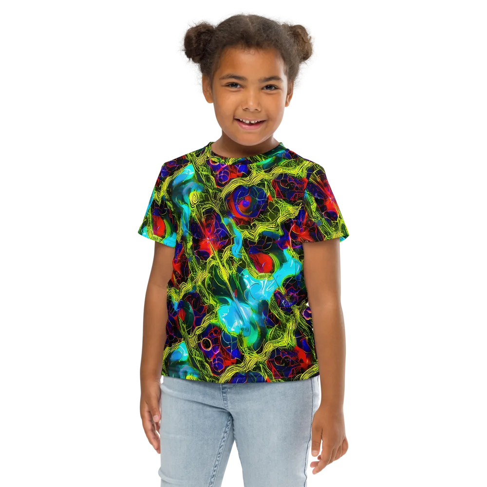 Chromatic Vines on Kids Crew Neck T-Shirt — Front