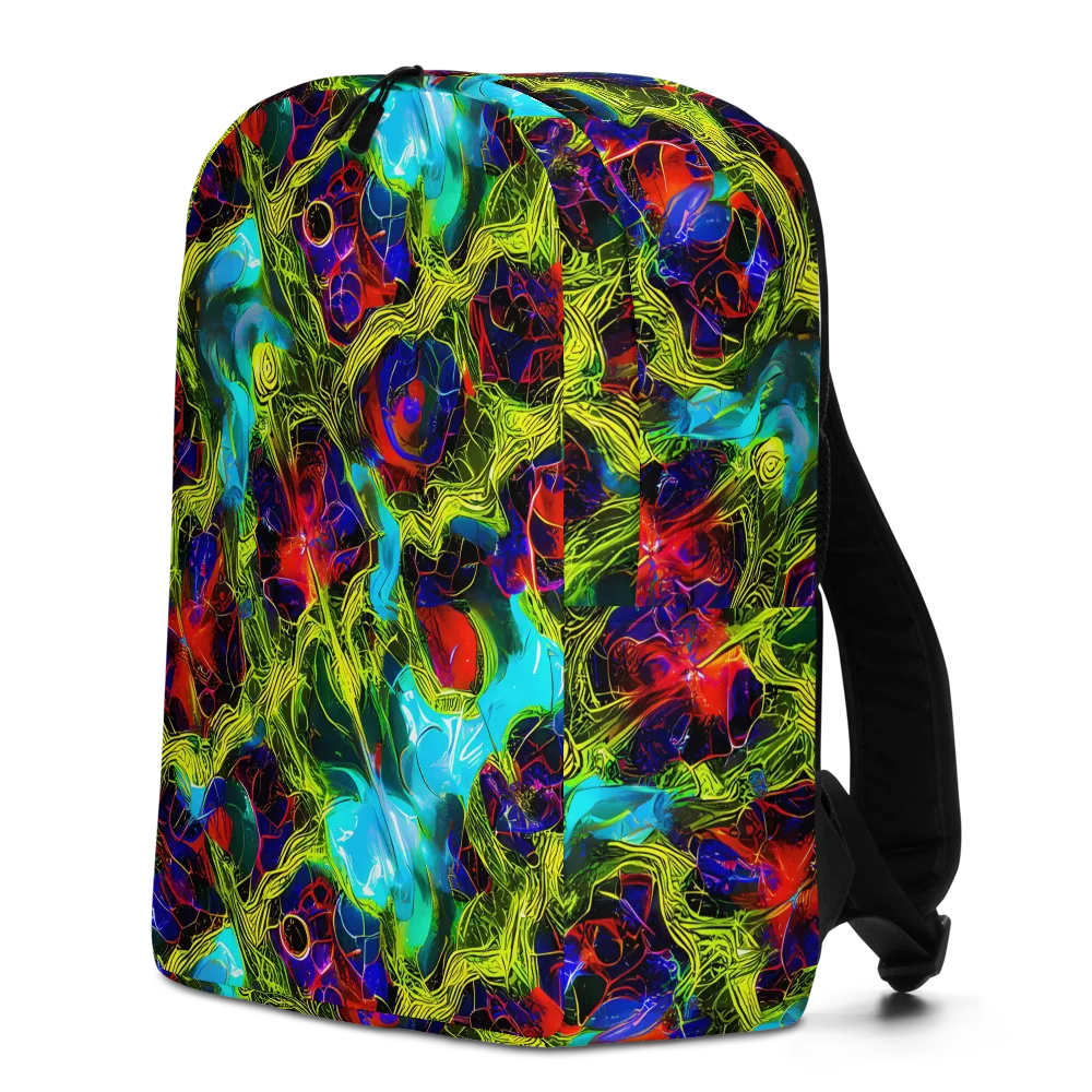 Chromatic Vines on Minimalist Backpack — Left