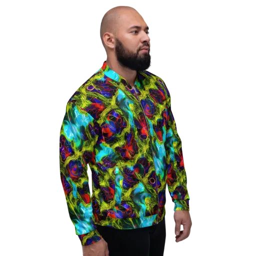 Chromatic Vines on a Bomber Jacket
