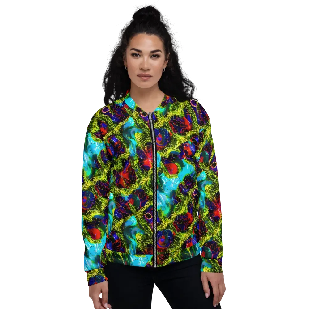 Chromatic Vines on Bomber Jacket — Front