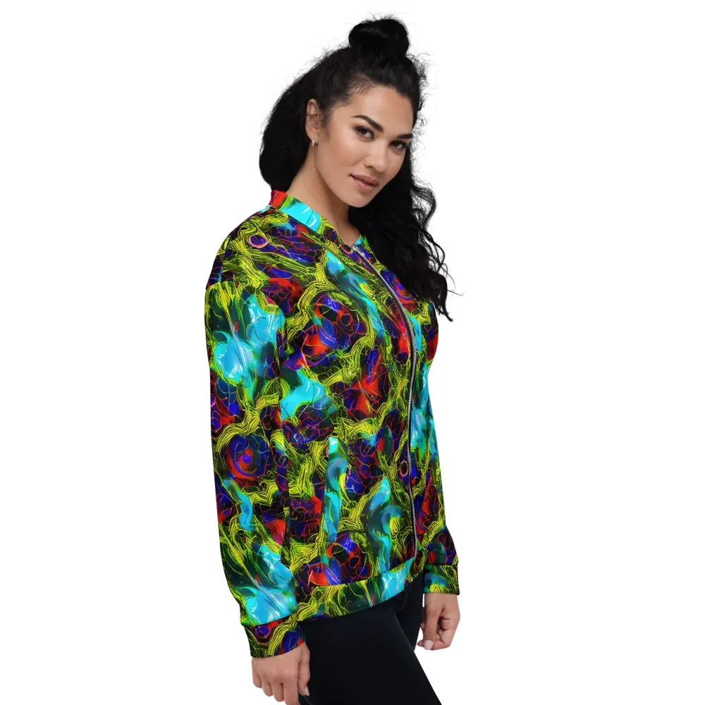Chromatic Vines on Bomber Jacket — Right