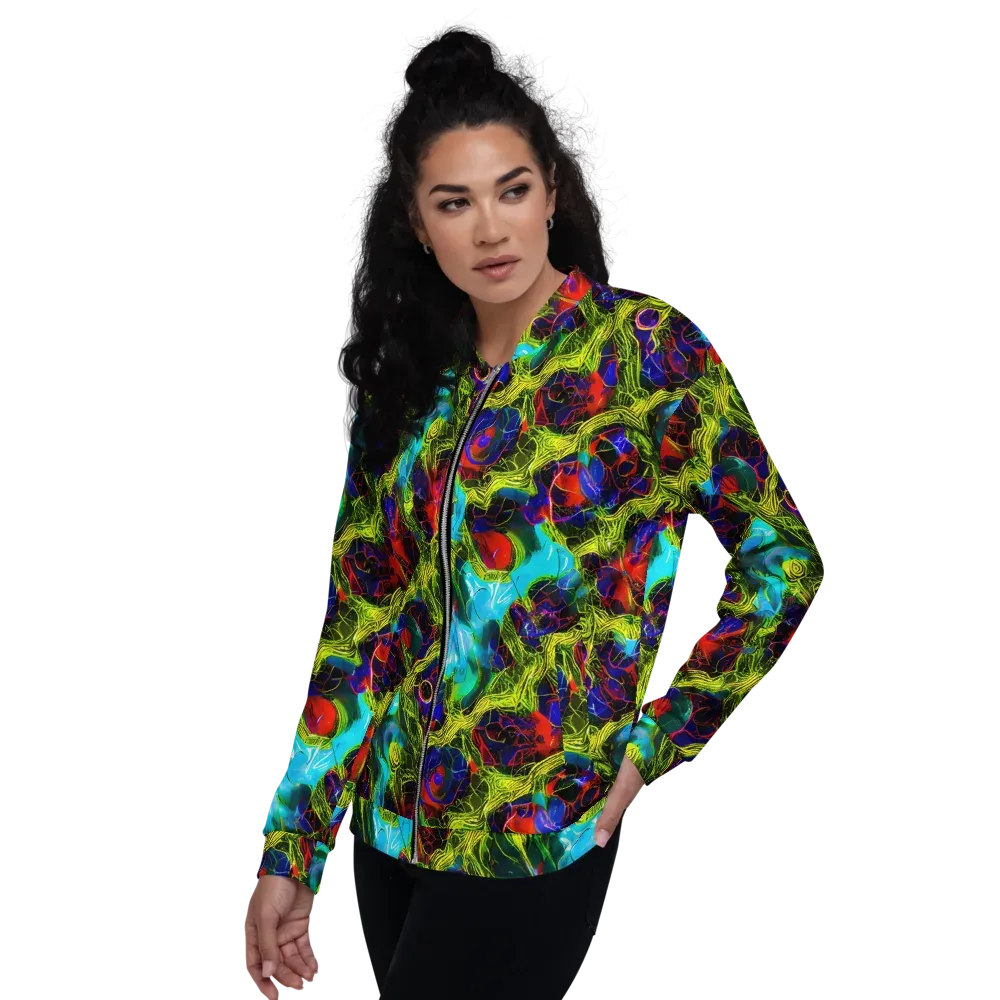 Chromatic Vines on Bomber Jacket — Left
