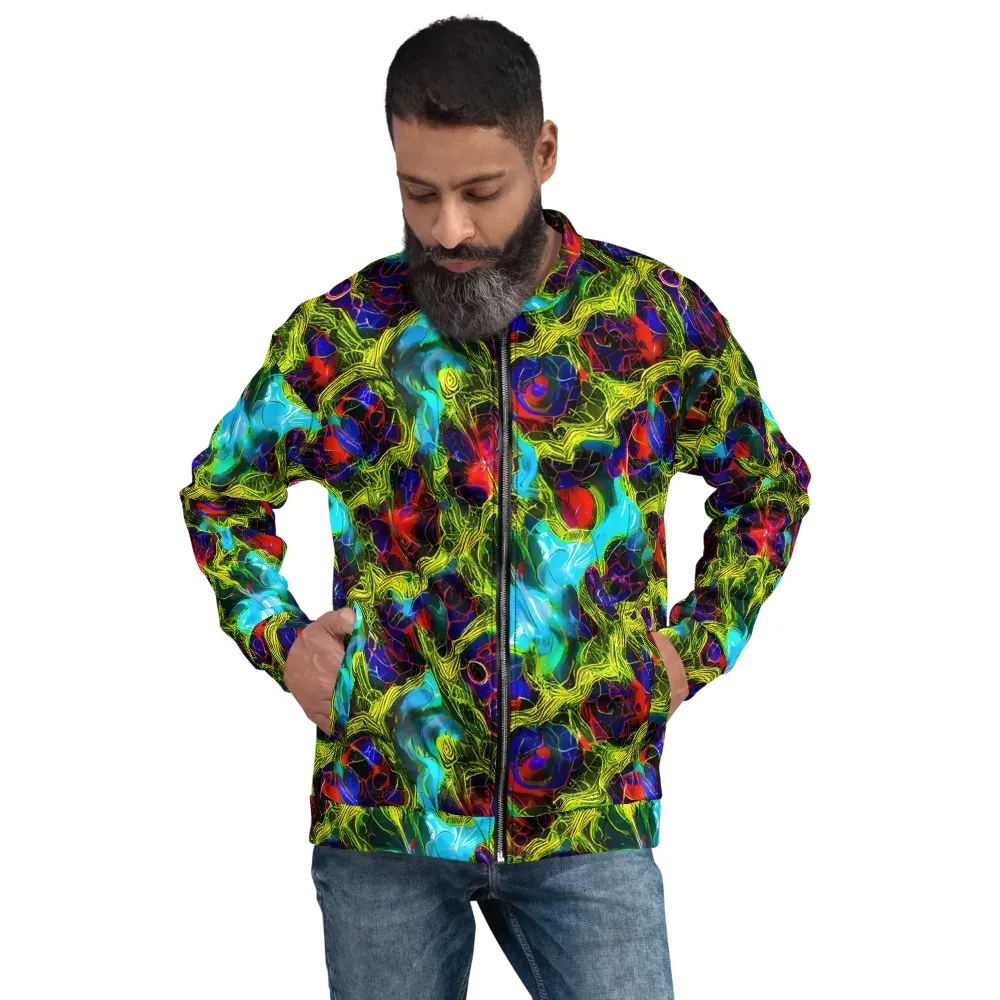 Chromatic Vines on Bomber Jacket — Front