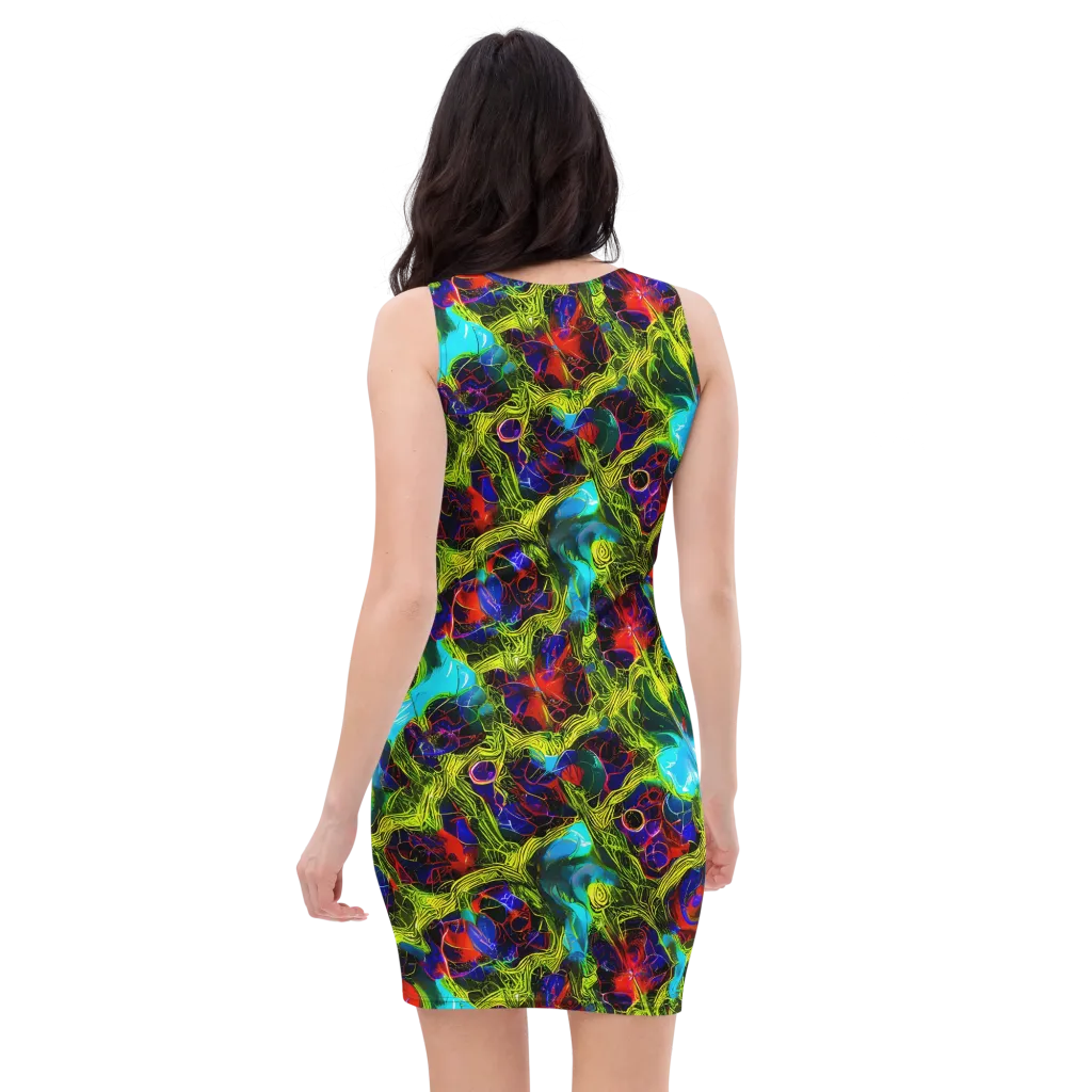 Chromatic Vines on Bodycon Dress — Back