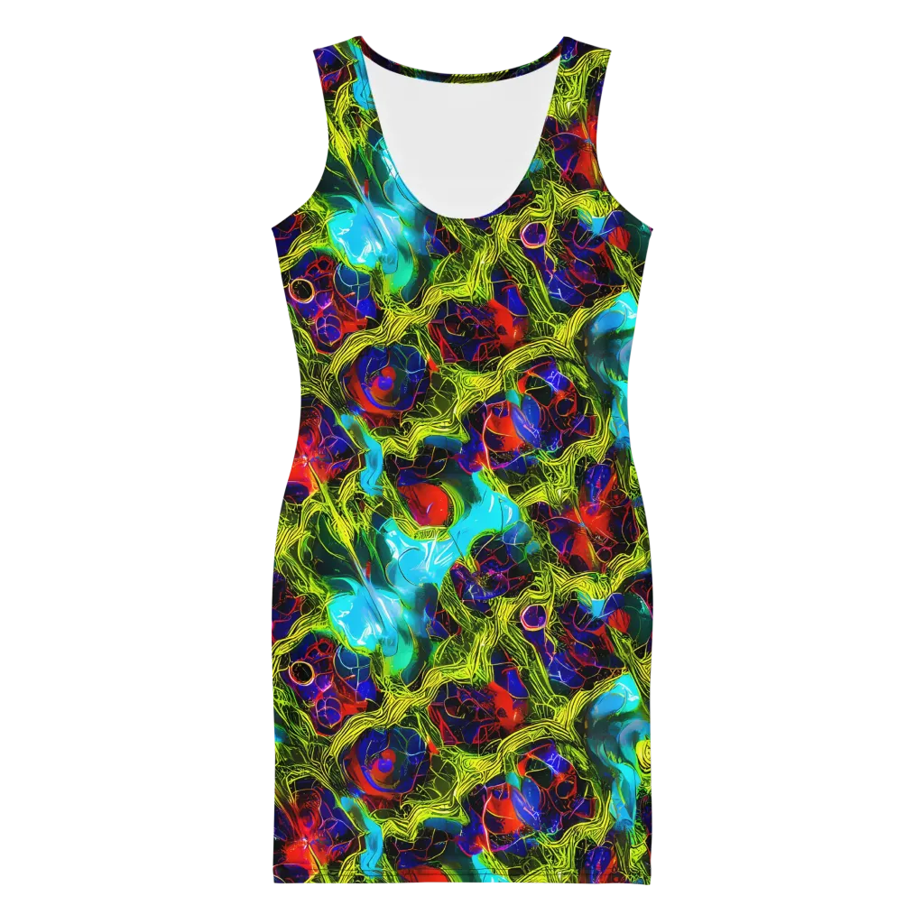 Chromatic Vines on Bodycon Dress — Front