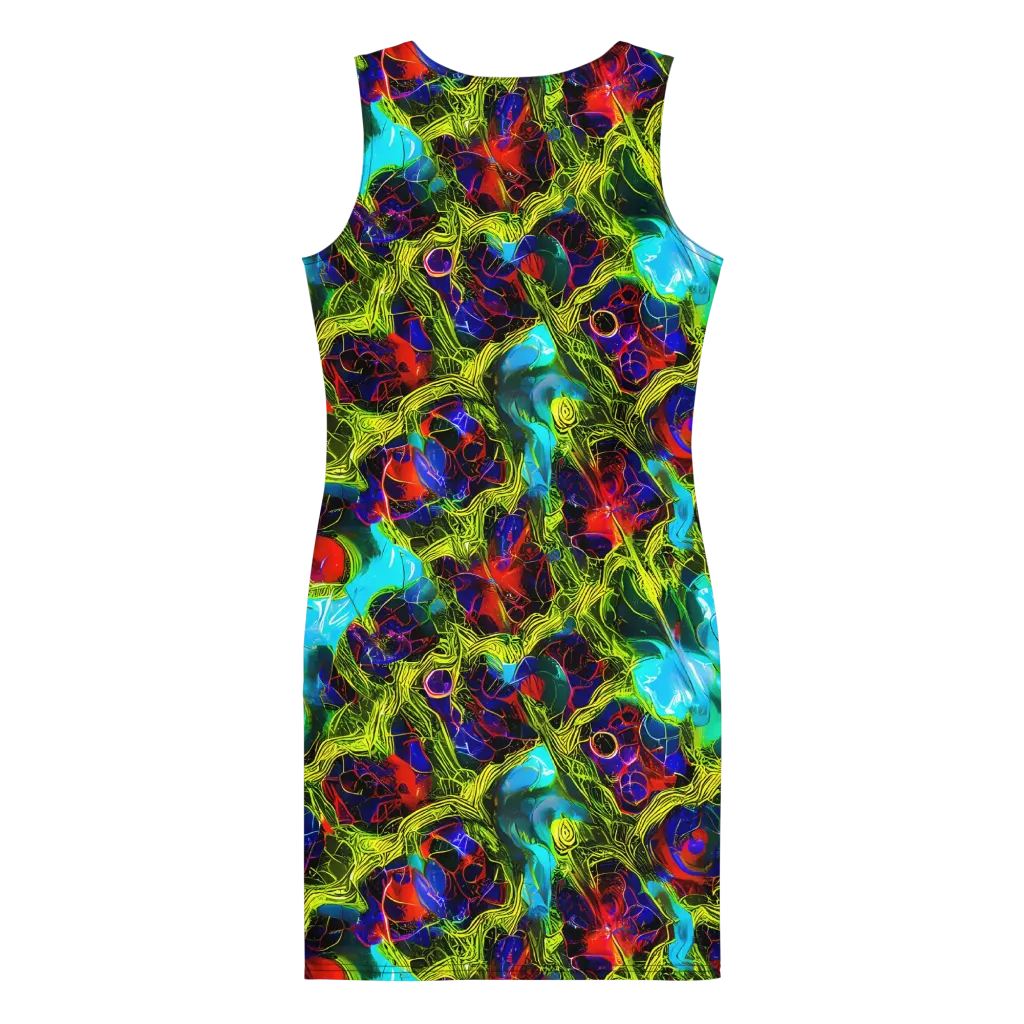 Chromatic Vines on Bodycon Dress — Back