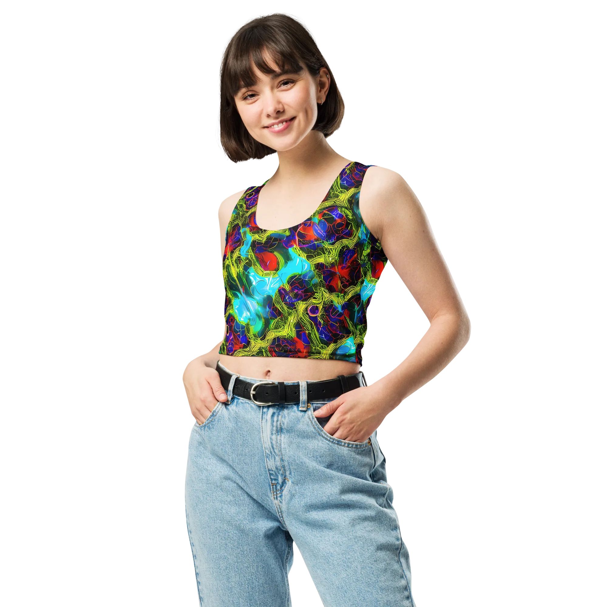 Chromatic Vines on Crop Top — Front