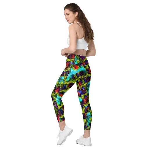 Chromatic Vines on a Leggings with Pockets