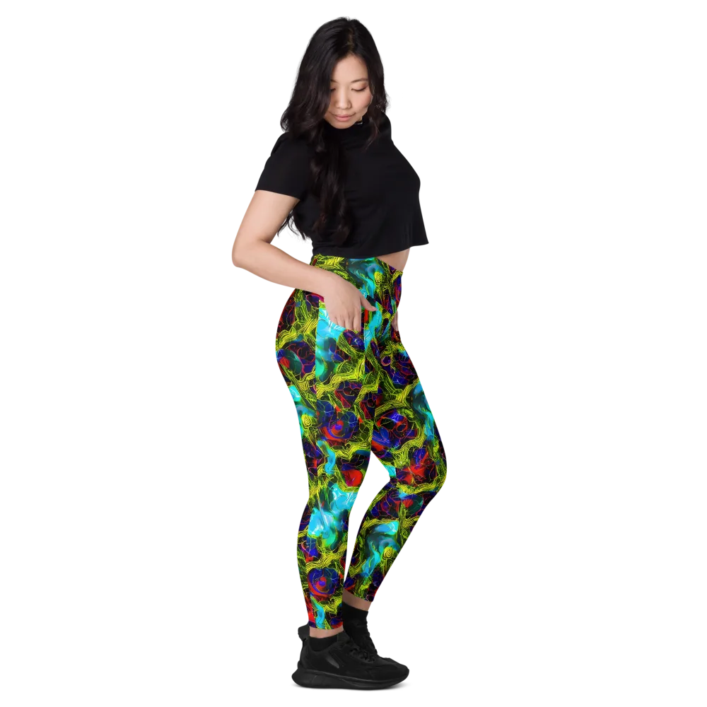 Chromatic Vines on Leggings with Pockets — Right