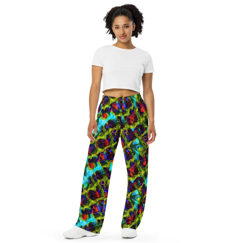 Chromatic Vines on Wide-Leg Pants — Front