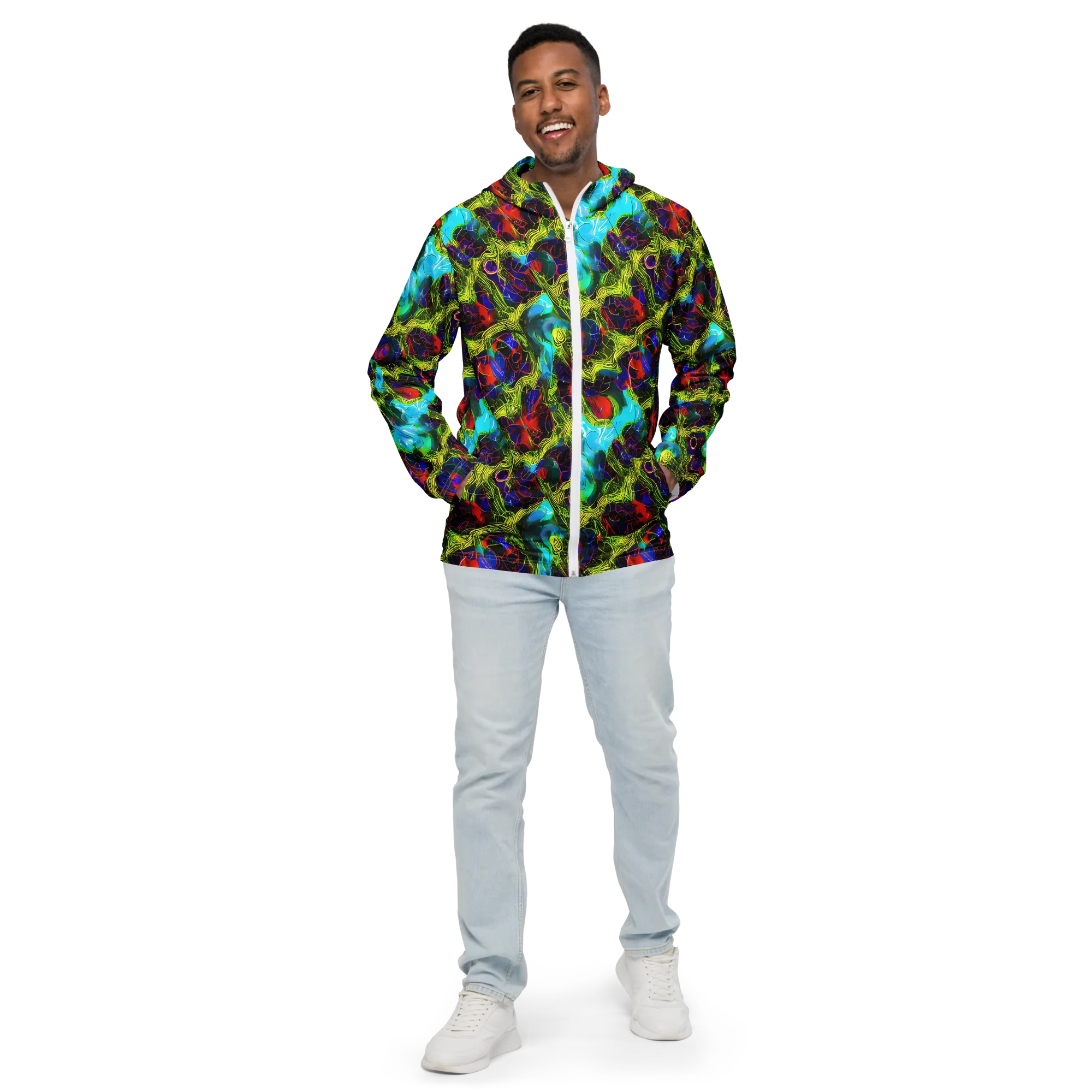 Chromatic Vines on Men's Windbreaker — Front