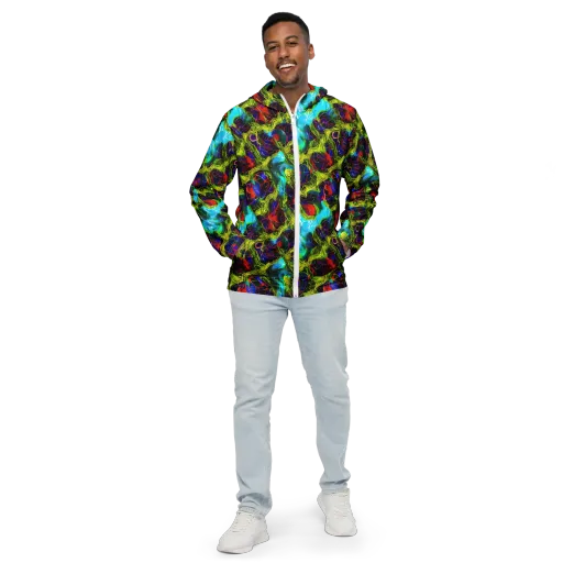 Chromatic Vines on a Men's Windbreaker