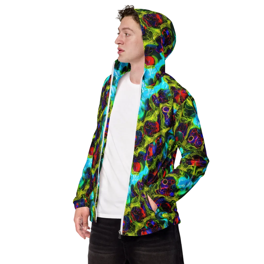 Chromatic Vines on Men's Windbreaker — Left Front